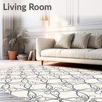 Elegant Swirls Patterned Design Rug