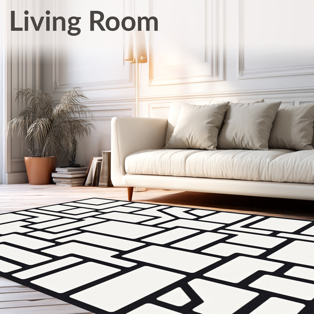 Abstract Shape Modern Geometric Design Rug