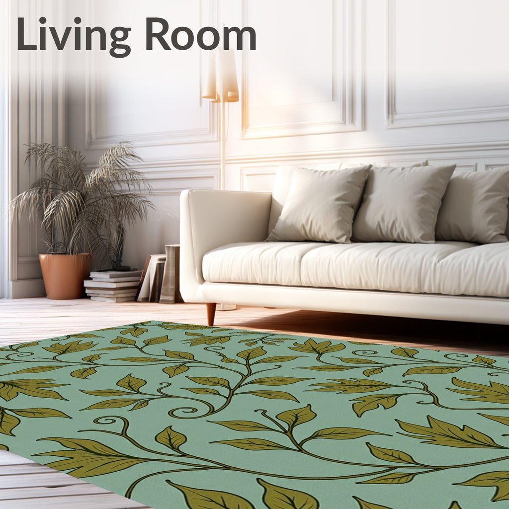 Vintage Leaf Vine Pattern Rug