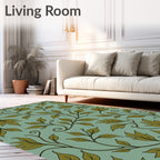 Vintage Leaf Vine Pattern Rug