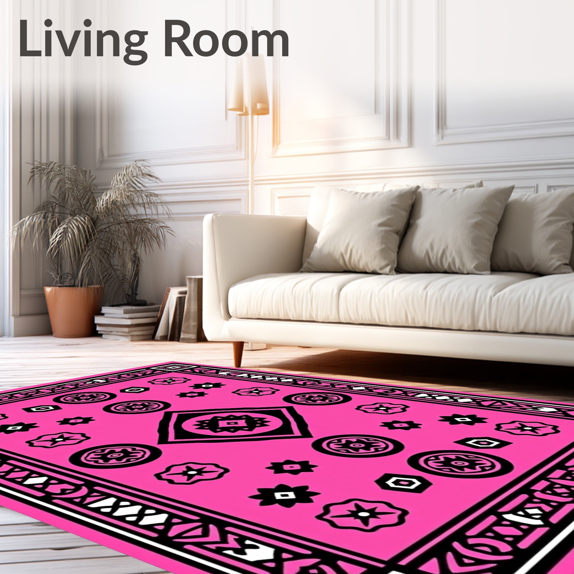 Bold Geometric Tribal Pattern Rug