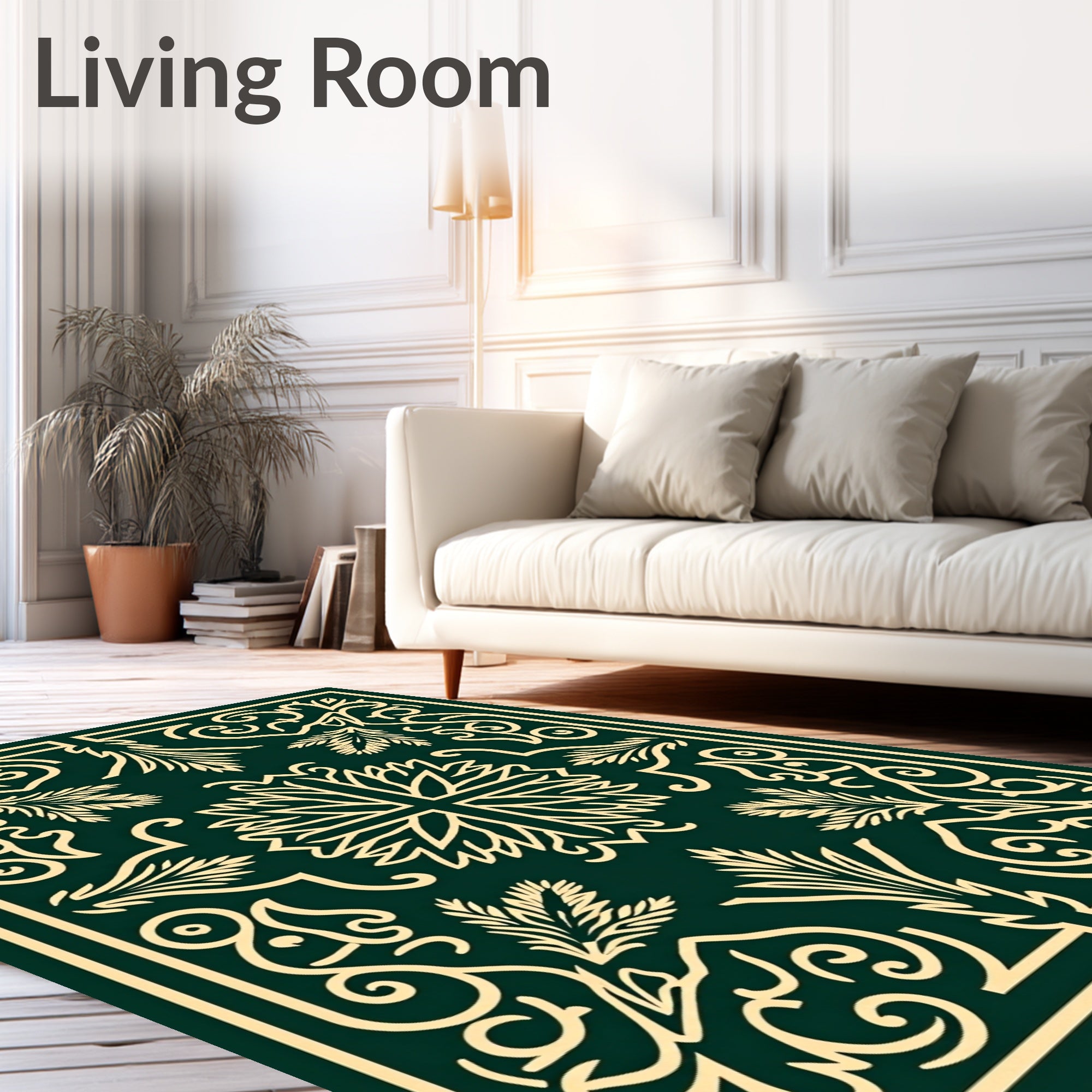 Ornate Flourish Geometric Pattern Rug