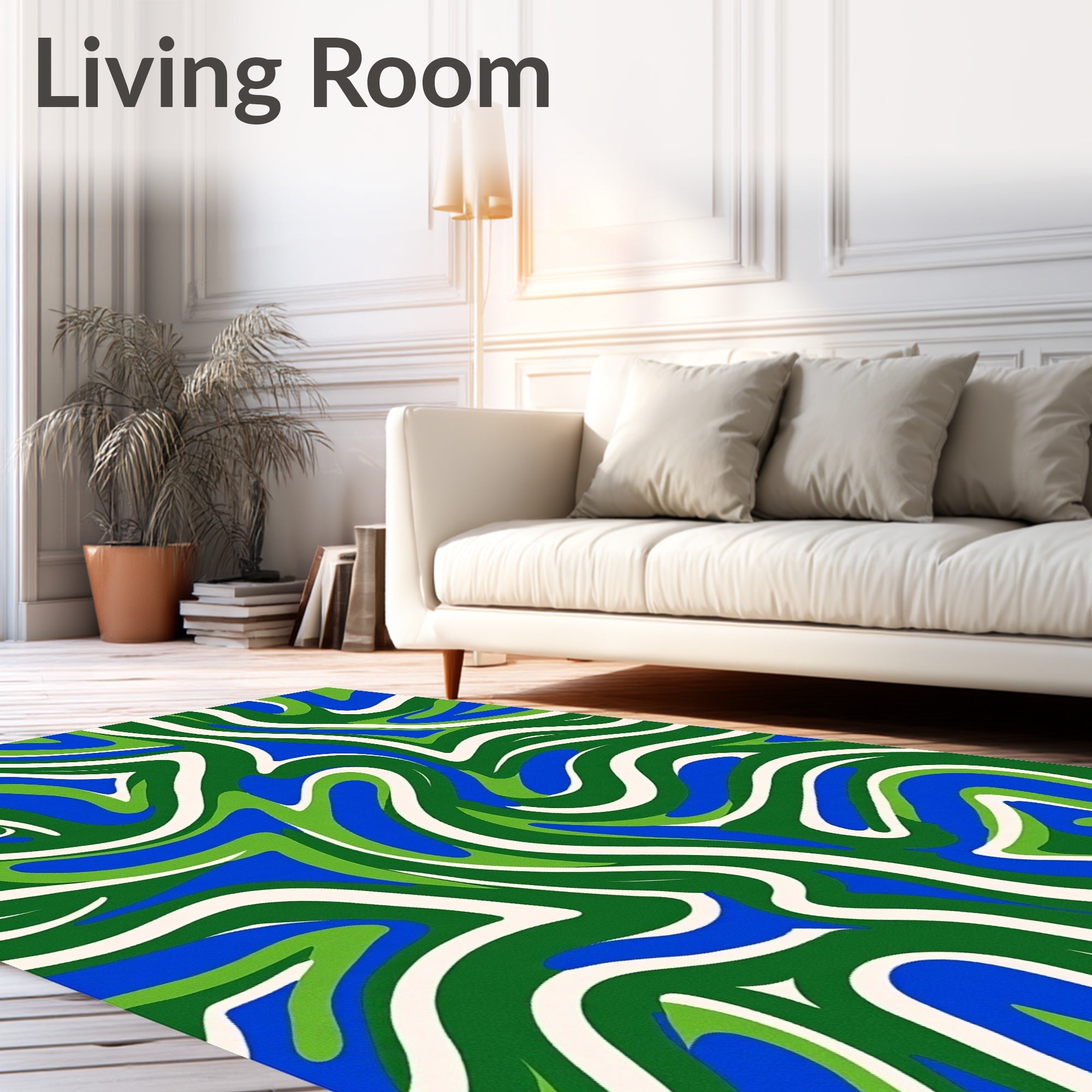 Groovy Swirl Pattern Rug
