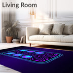 Futuristic Circuit Board Design Rug