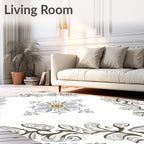 Ornate Floral Medallion Pattern Rug