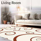 Elegant Swirling Branches Pattern Rug