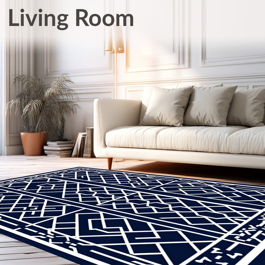 Art Deco Style Geometric Pattern Rug