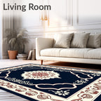 Ornate Floral Mandala Patterned Rug