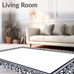 Ornate Vintage Scroll Border Rug