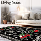 Red Truck Snowflake Christmas Greeting Rug