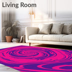 Vibrant Pink Purple Swirl Pattern Rug