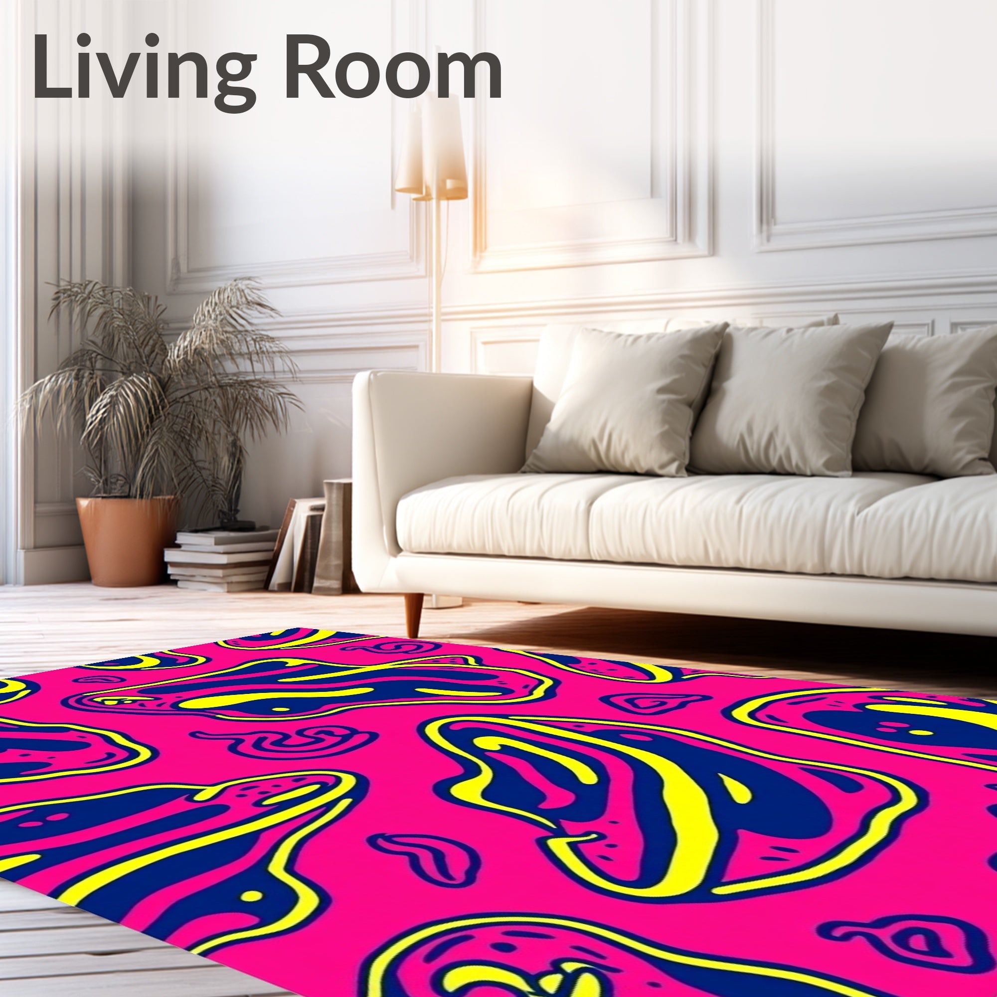 Vibrant Amorphous Fluid Pattern Rug