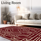 Intricate Geometric Maze Pattern Rug