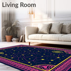 Cosmic Celestial Star Patterned Rug