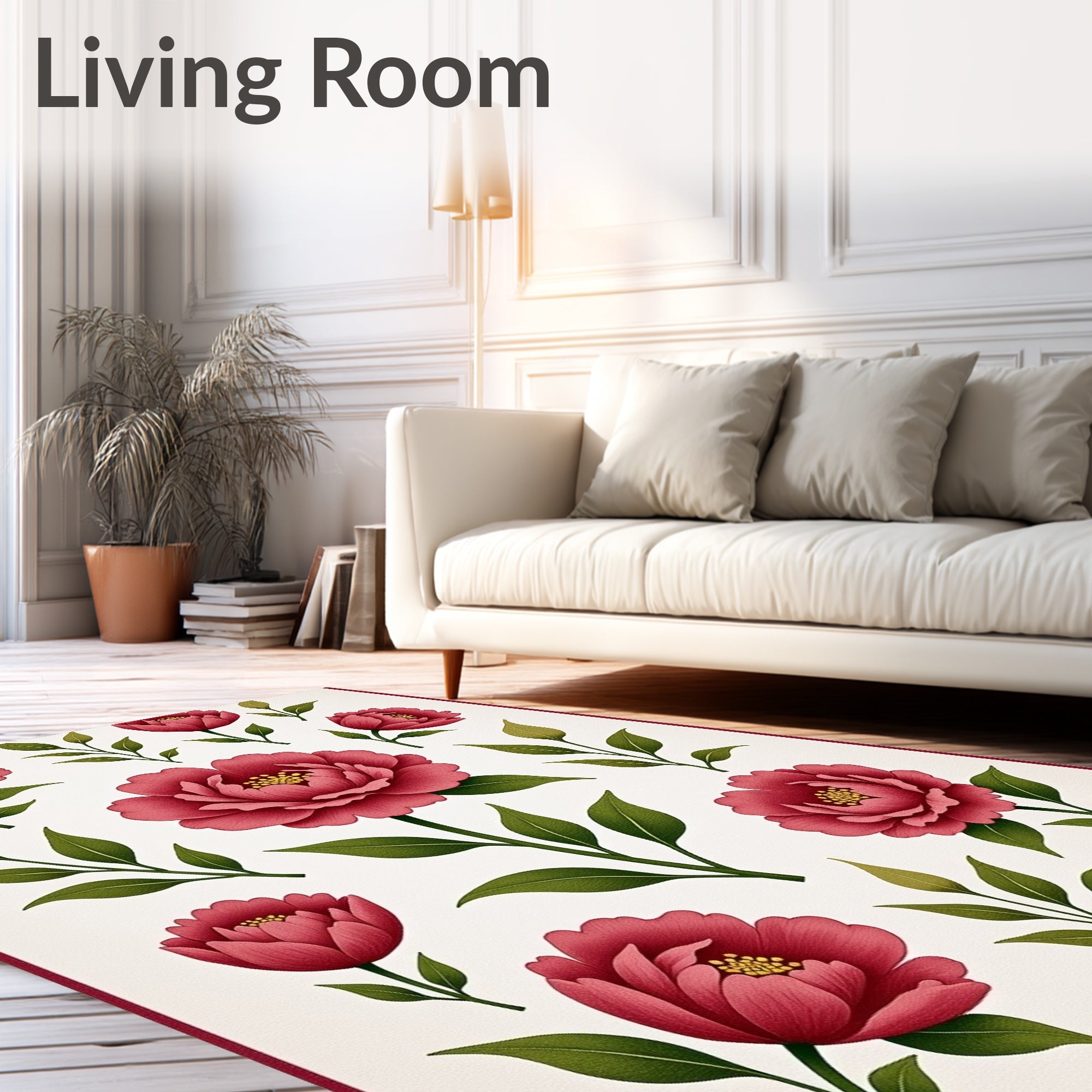 Traditional Floral Bloom Pattern Design Rug