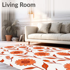 Retro Floral Pattern Rug