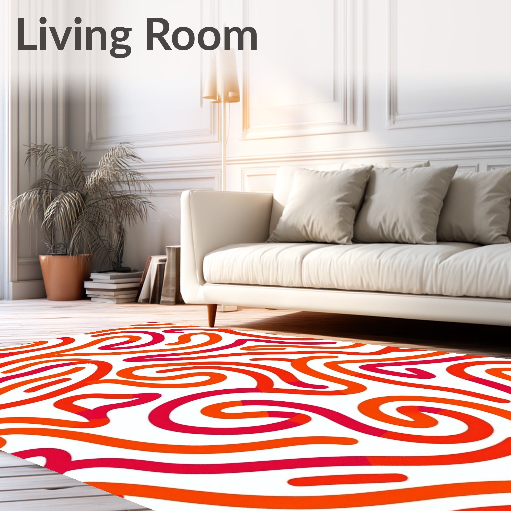 Vibrant Swirls Abstract Pattern Rug