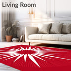 Bold Starburst Sunburst Design Rug