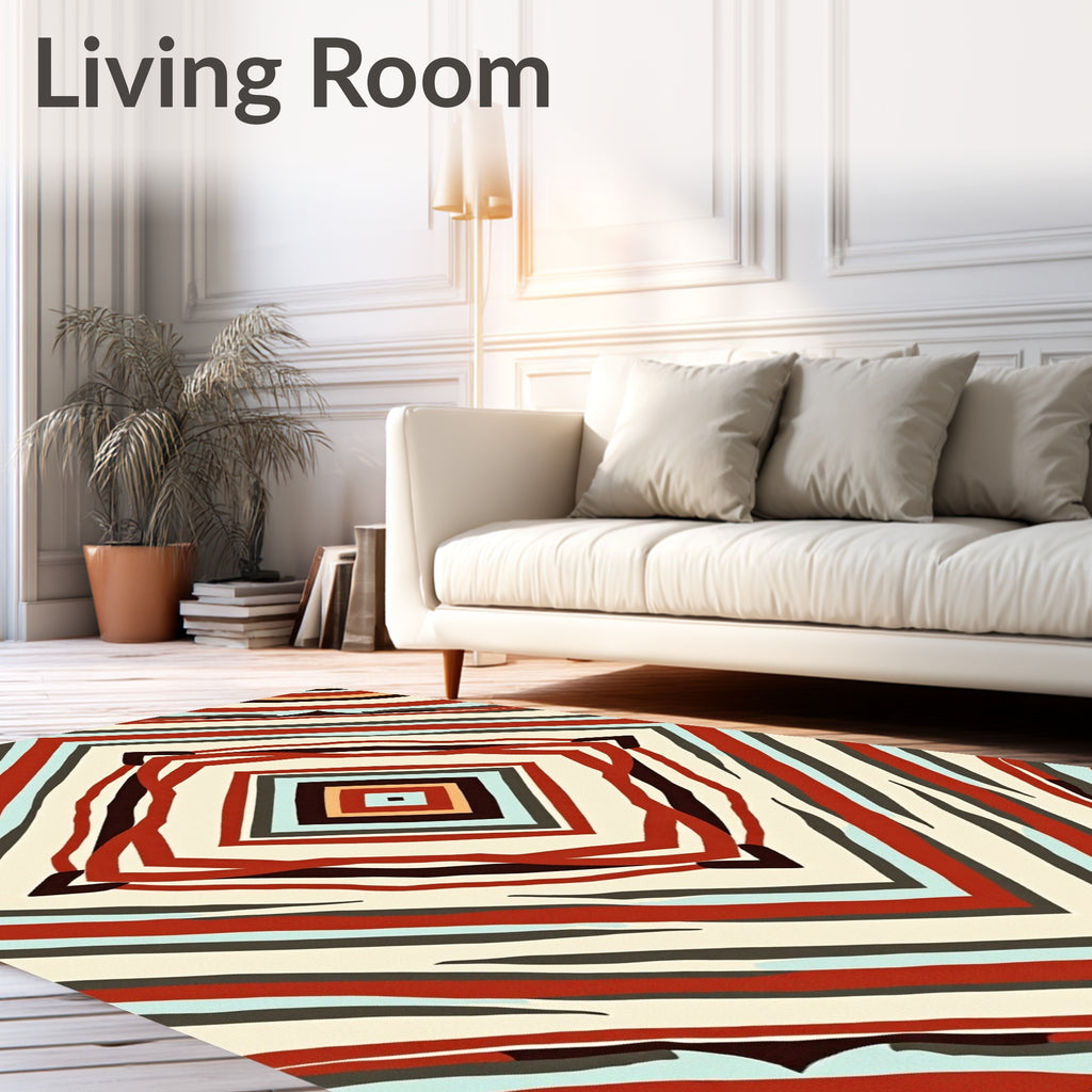 Abstract Diamond Geometric Pattern Rug