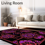 Floral Geometric Statement Rug