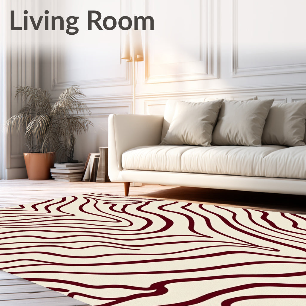 Bold Wavy Animal Print Rug