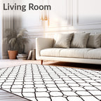 Interlocking Diamond Lattice Pattern Rug