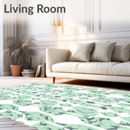 Mint Abstract Geometric Pattern Rug