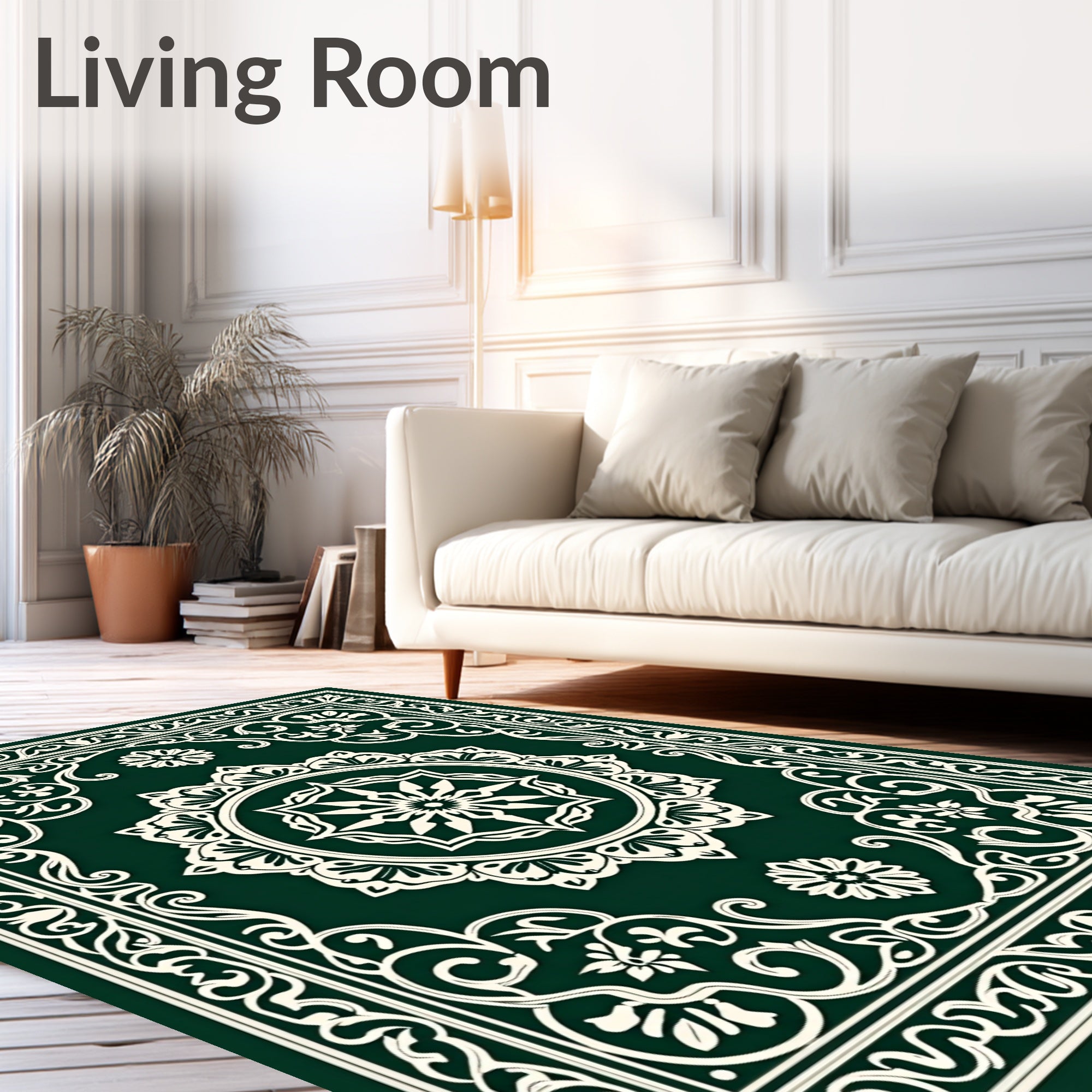 Ornate Floral Mandala Patterned Rug