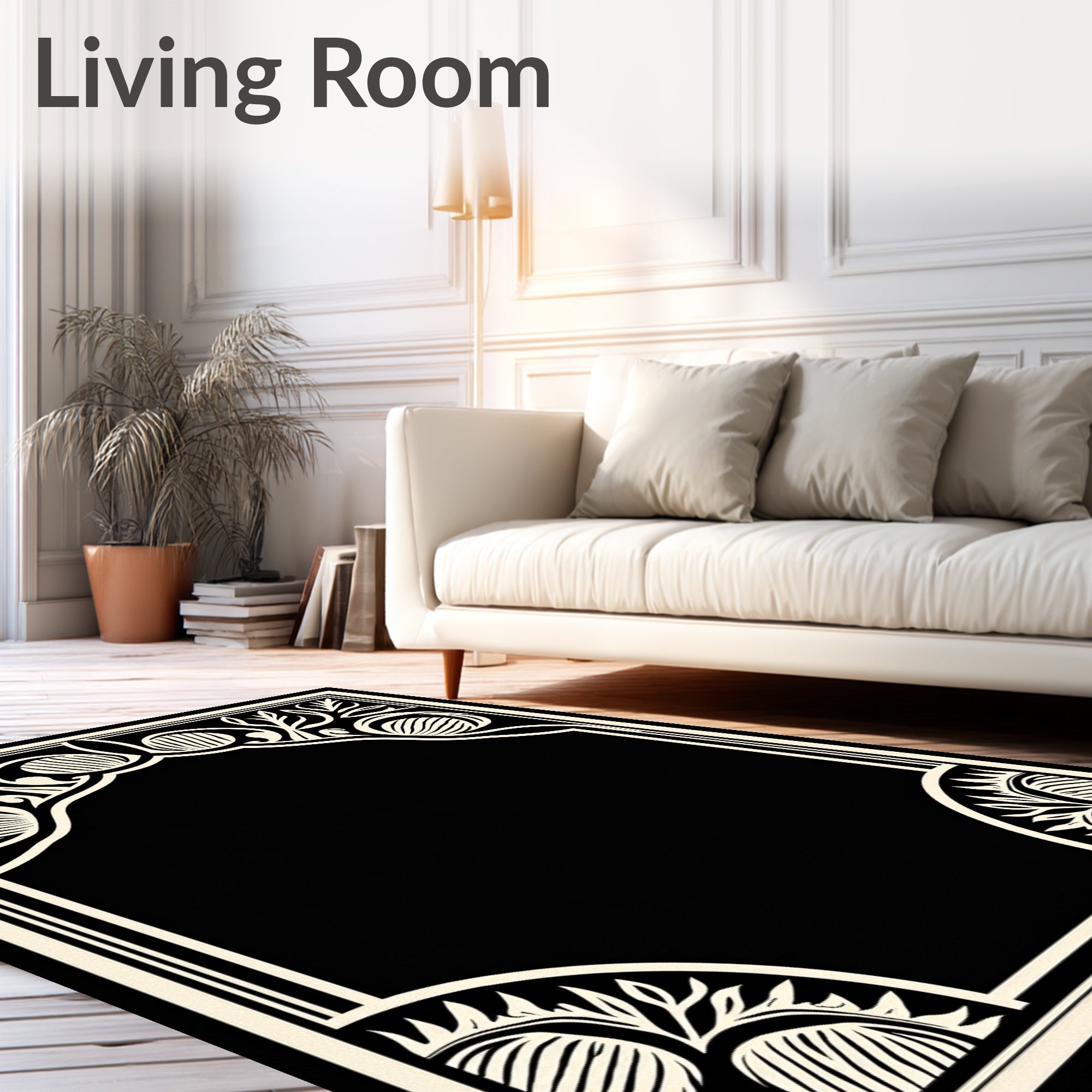 Art Nouveau Floral Arch Pattern Rug