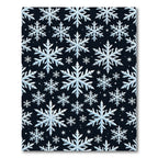 Winter Snowflake Scatter Dark Background Rug