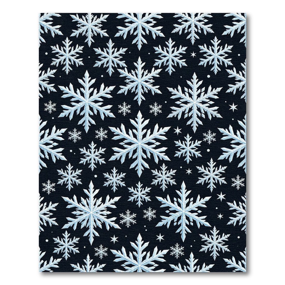 Winter Snowflake Scatter Dark Background Rug
