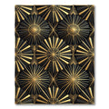 Black Gold Art Deco Sunburst Rug