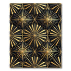 Black Gold Art Deco Sunburst Rug
