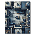 Urban Rooftop Industrial Concrete Texture Rug