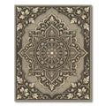 Ornate Golden Leaf Medallion Rug