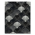 Monochromatic Scale Fan Art Deco Rug