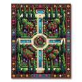 Symmetrical Pomegranate Orchard Botanical Landscape Rug