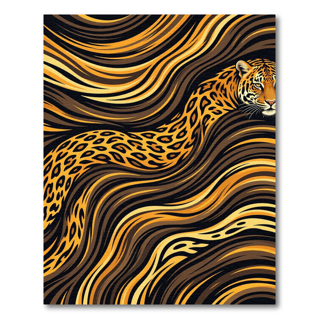 Wild Jaguar Fur Swirl Rug