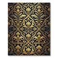 Antique Gold Elaborate Floral Scroll Rug