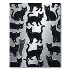 Black Cat Collection Scattered Whimsical Rug
