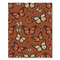 Whimsical Amber Monarch Butterfly Meadow Rug