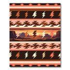 Sunset Mesa Lightning Tribal Stripes Rug