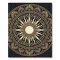 Golden Sunburst Medallion Greco Roman Rug