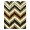 Earthy Chevron Zigzag Olive Brown Rug