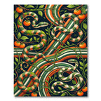 Serpentine Garden Orange and Green Floral Rug