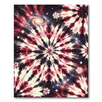 Crimson White Cosmic Swirl Rug