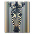 Bold Monochrome Zebra Abstract Portrait Rug