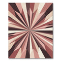 Retro Sunburst Geometric Rose Rug