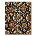 Rich Pomegranate Floral Vine Art Rug
