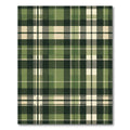 Classic Dark Forest Green Plaid Rug